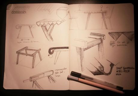 Table extensible Wooden Cloth par Nathalie Dackelid Table extensible Wooden Cloth par Nathalie Dackelid