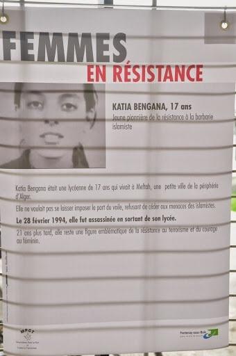 En mairie de Fontenay une exposition en hommage aux femmes en résistance organisée par le Mouvement pour la Paix et contre le Terrorisme
