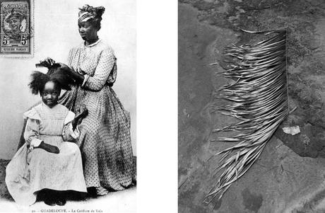 Images de référence : La coiffure de Yaia, scènes et types vers 1910 en Guadeloupe (carte postale ancienne) - Penti (série Pikin Slee), Viviane Sassen 