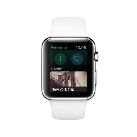 L'App Evernote de votre iPhone dans l'Apple Watch