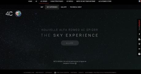 The Sky Experience avec #alfaromeo 4C Spider !