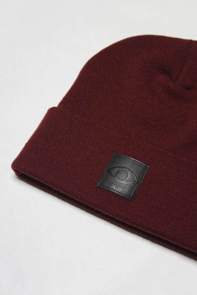 Image of Patch beanie Burgundy