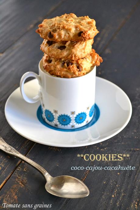 Cookies végétaliens 3C {coco-cajou-cacahuète} Cookies végétaliens 3C {coco-cajou-cacahuète}