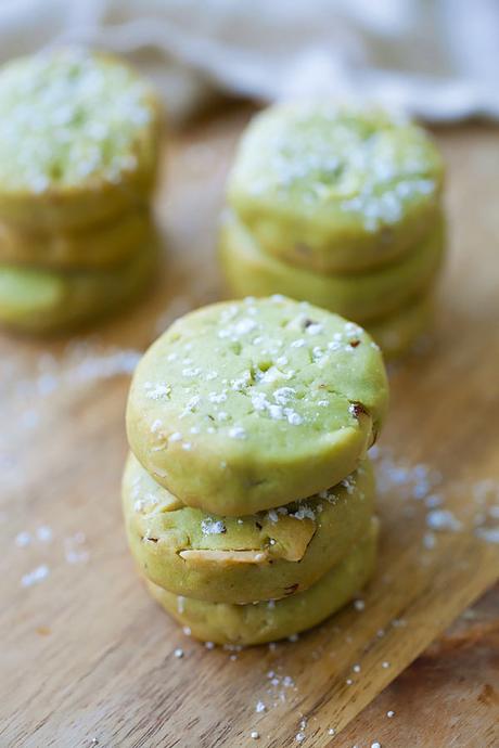 Matcha Cookies with Almond