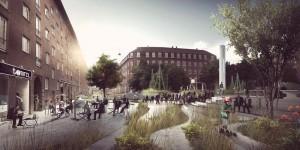 Des expérimentations d’adaptation au climat Rendering of St. Kjeld after its complete redesign.