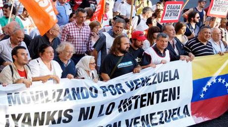 Obama ne doit pas menacer le Vénézuela ! Marche de soutien au Venezuela á Buenos Aires