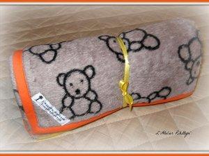 Plaids et Couvertures 2015.01.25 - Plaid coton, molleton, polaire - Plaids doucette imprimée et biaisée