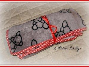 Plaids et Couvertures 2015.01.25 - Plaid coton, molleton, polaire - Plaids doucette imprimée et biaisée