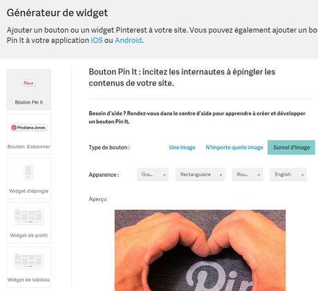 Ajouter un bouton Pinterest Pin it sur les images du blog Blogger