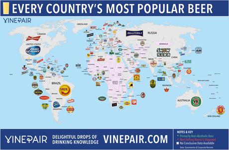 Les bières les plus populaires du monde (carte)