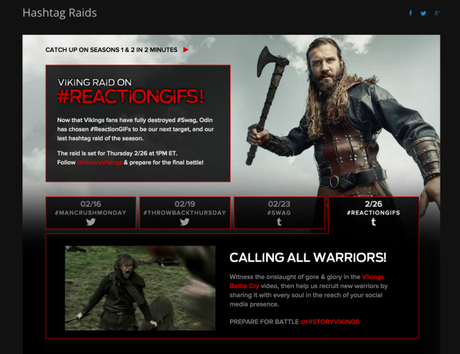 hashtag raids vikings social tv