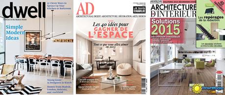 Dwell April Issue 2015 /  AD - 40 idees pour gagner d l'espace /  Architecture Interieur Magazine Solutions 2015