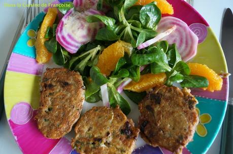Galettes de Kasha (Sarrasin) sur sa Salade colorée DSC09039