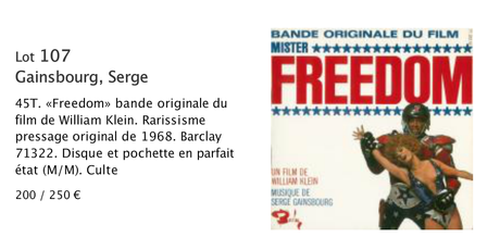 Auction of Serge Gainsbourg's master pieces at Drouot Paris