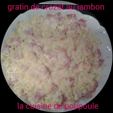 Gratin de Crozets au jambon et comté au thermomix