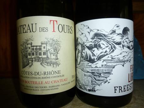 Cotes-du-Rhône : Château des Tours 2010 et Vin du Pays d' Oc : Domaine Gayda Figure Libre Freestyle (rouge) 2013 P1010931
