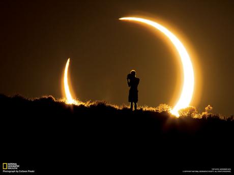 Éclipse solaire de 2015 vue depuis l'Islande © Colleen Pinski Photo disponible sur guidetoiceland.is