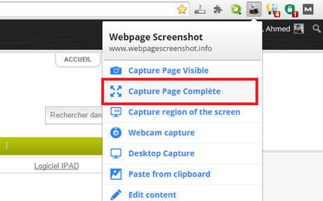 Faire une capture d’écran d’une page Web complète depuis Chrome