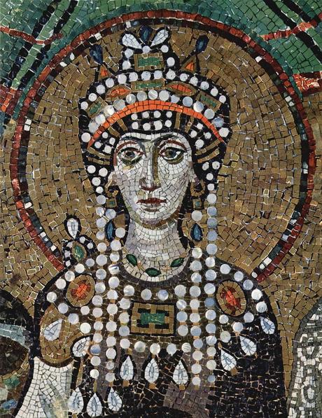 Mosaïque de San Vitale de Ravenne - Portrait de l'impératrice Théodora