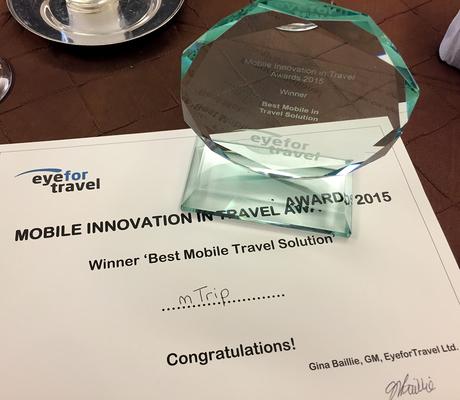 mTrip remporte le prix de la meilleure solution mobile de voyage  !
