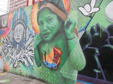 Graffiti près de notre hôtel Manaus