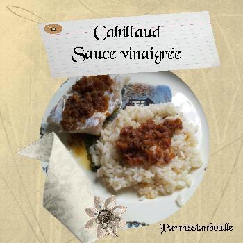 Cabillaud vapeur sauce vinaigrée au delimix cabillaud vinaigre