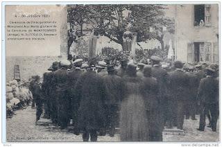 Cérémonie de l'inauguration du monument aux morts histoire,généalogie,famille