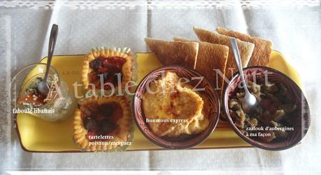 Rappel concours chez mon amie Leila et aperçu de ma participation plateau apéro aux saveurs orientales 2