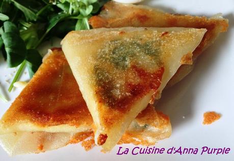 Samossas chèvre et menthe bis - LA CUISINE DANNA PURPLE