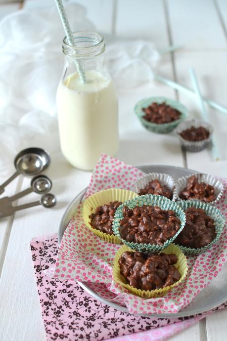 Bouchées végétales chocolat ~ riz soufflé