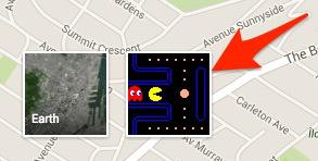 PacMan sur Google Maps