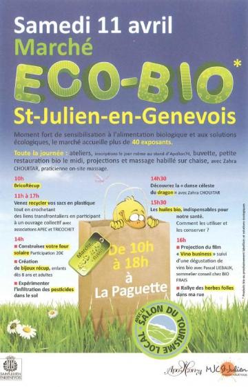 Marché Eco-Bio - samedi 11 avril à St-Julien