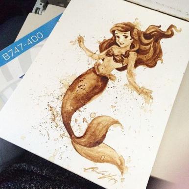 maria-aristidou-peinture-portrait-cafe-4 Elle réalise des portraits de personnages célèbres en café 