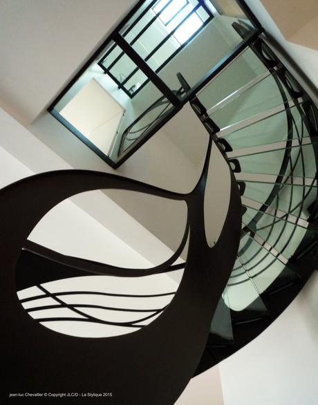 escalier design verre