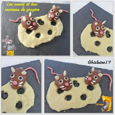 Les souris et leur morceau de gruyère (trompe-oeil au chocolat)