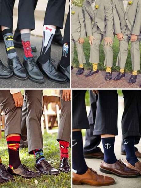 Des petites touches de couleurs pour votre mariage Des chaussettes colorées pour égayer un mariage
