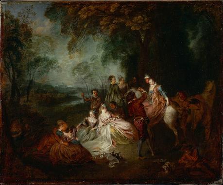 ANTOINE WATTEAU - QUELQUES OEUVRES 1722 fête champêtre