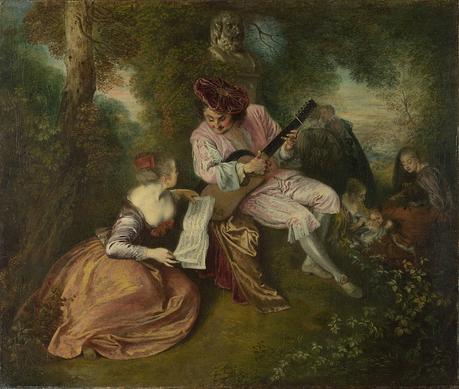ANTOINE WATTEAU - QUELQUES OEUVRES 1717 the love song