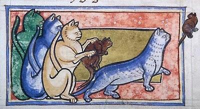 Le chat au Moyen Age, du bûcher au lolcat