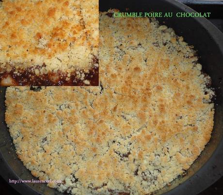 CRUMBLE POIRE AU CHOCOLAT CRUMBLE POIRE AU CHOCOLAT