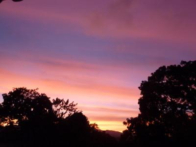 Coucher de soleil sur les montages de Guadeloupe Coucher de soleil sur les montages de Guadeloupe