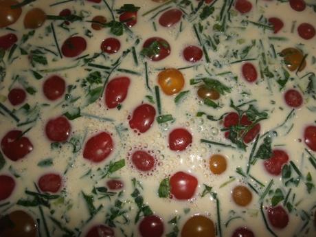 Clafoutis aux tomates cerises