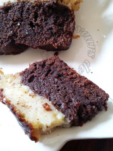 Cake bi couches chocolat et mascarpone
