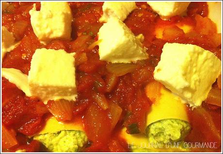 Cannellonis au pesto de roquette, amande et ricotta & sauce tomate maison