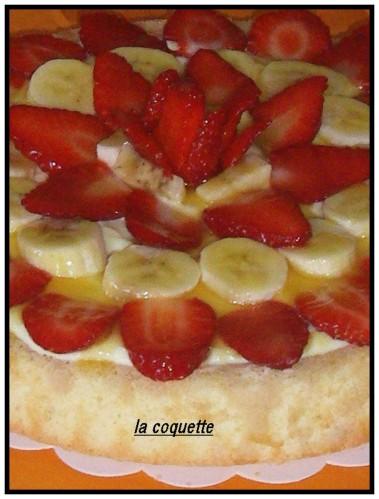 Tarte génoise aux fruits