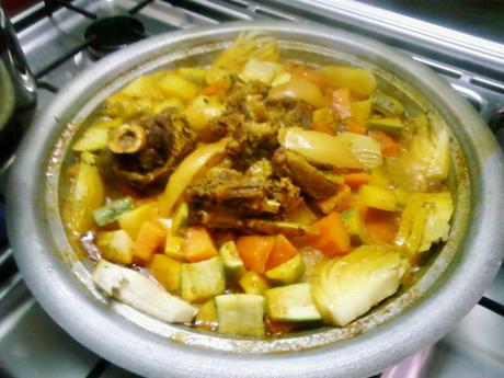 Tajine de jarret de veau au légumes nouveaux