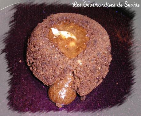 Coulant au chocolat, coeur de vanille (sans beurre ni crème) Coulant au chocolat, coeur de vanille (sans beurre ni crème)