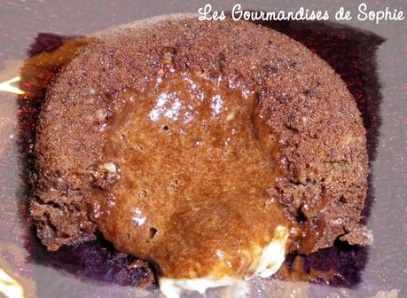Coulant au chocolat, coeur de vanille (sans beurre ni crème) Coulant au chocolat, coeur de vanille (sans beurre ni crème)