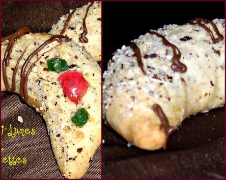 Biscuits-Demi-lunes aux noisettes pour les fêtes de fin d'année