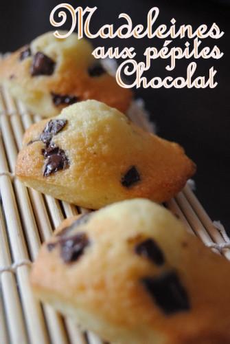 Madeleines aux pépites de chocolat Madeleines aux pépites de chocolat
